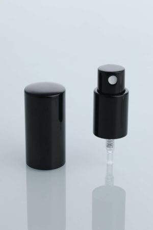 0.12ml 18_410 black aluminum fine mist sprayer with full cap