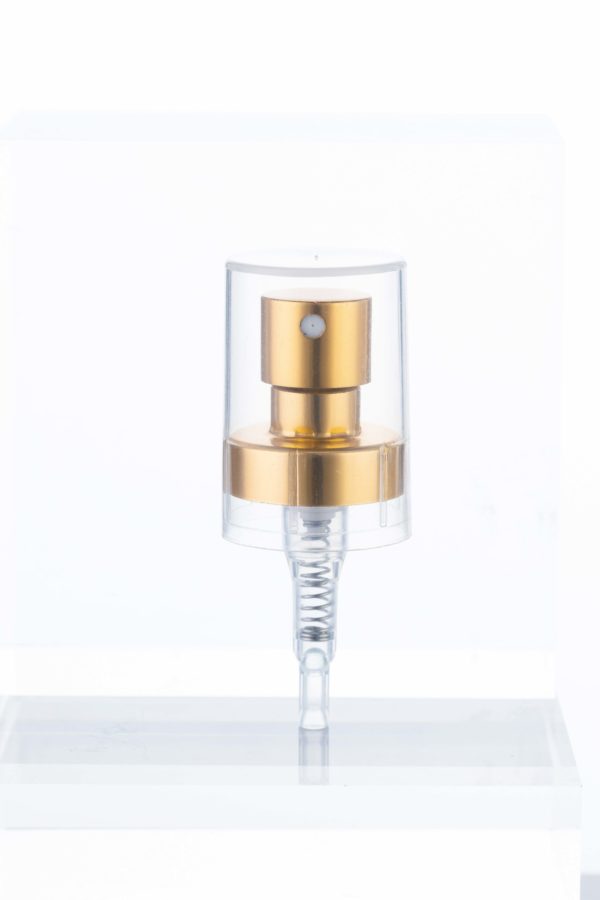 0.12ml 21*7 golden aluminum crimp perfume pump with full cap